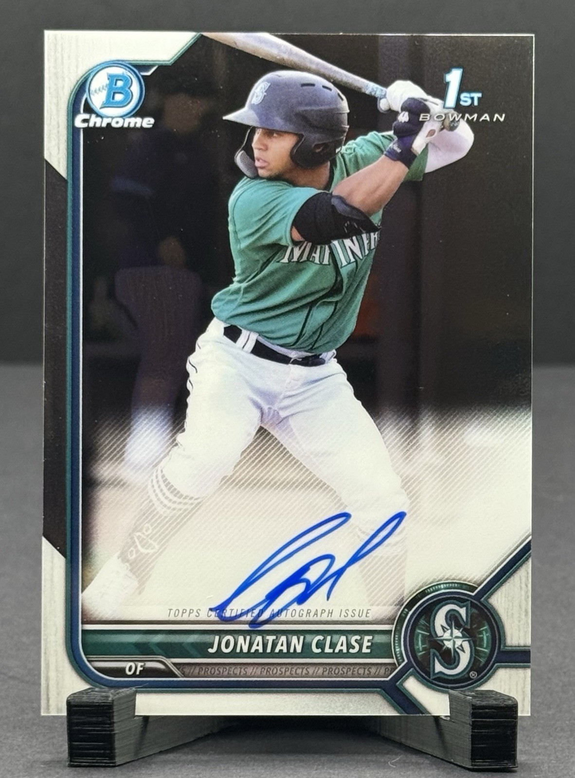 Jonatan Clase 2022 Bowman Chrome 1st Prospect Autograph Auto #CPA-JCL Mariners