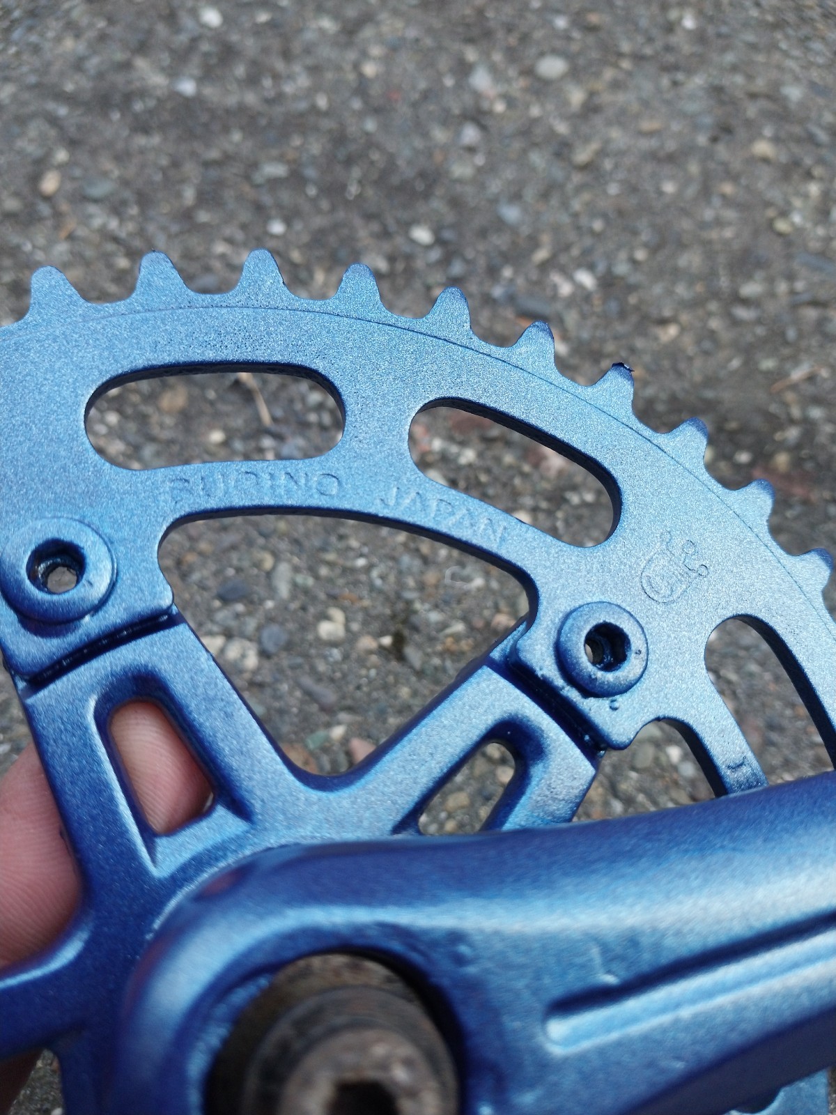 Vintage Old School 1980s Sugino 170mm Maxy Cross Aluminum Crankset BMX Japan