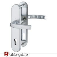 Hoppe Schutzbeschlag Luxembourg Alu Natur Langschild Tg 10/92 Mm
