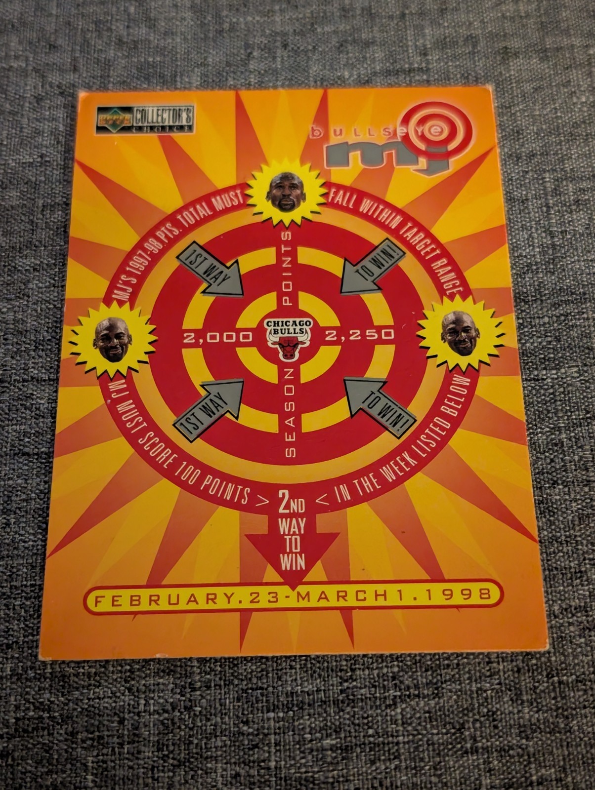 1997-98 Upper Deck Collector's Choice - Mj Bullseye Contest Michael Jordan #B8