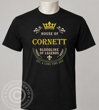 CORNETT Mens House Of Family Name T-Shirt Proud Family Reunion Gift
