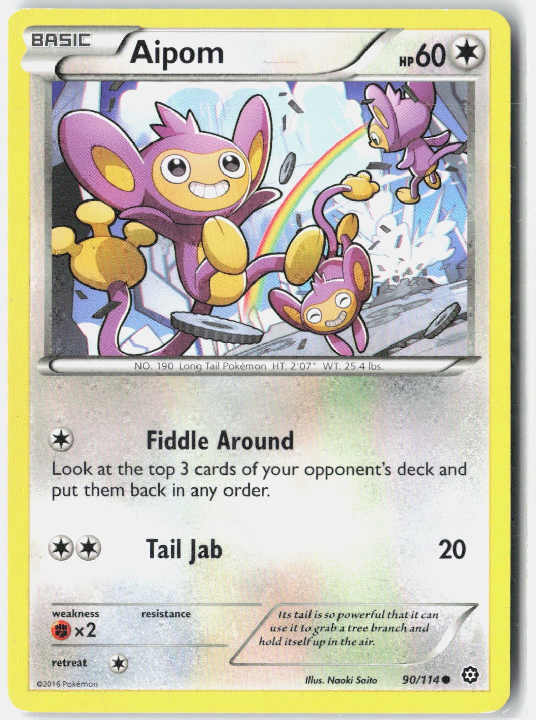 Aipom XY - Steam Siege 90/114 Pokemon Card