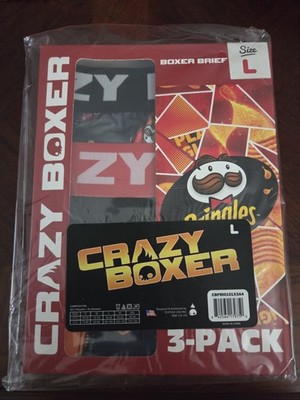 Crazy Boxer Pringles Boxer Briefs 3-Pack Size L Polyester Elastane Multicolor