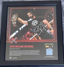 Seth Rollins Official WWE Plaque - SIGNED #5/5 - RARE (From WWE Auction)