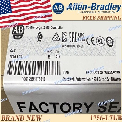 New Sealed 1756-L71/B AB ControlLogix Controller 1756L71 serB Free Ship US Stock