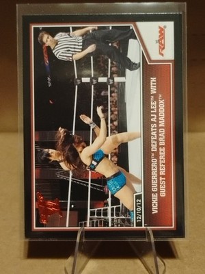 2013 Topps Best of WWE #66 Vickie Guerrero Defeats AJ Lee RED