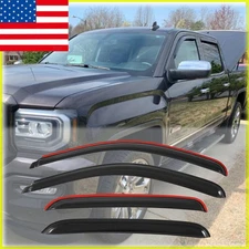 In-Channel Window Visor Vent Shade for 07-13 Silverado Sierra 1500 2500 Crew-Ca*