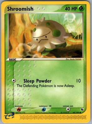 Shroomish Ruby and Sapphire 69/109 LP-NM Pokemon card