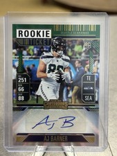 2024 Panini Contenders Green Rookie Ticket Auto AJ Barner RC Seattle Seahawks