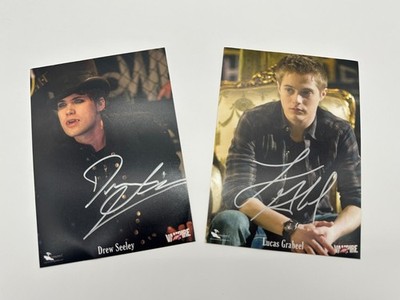 Lucas Grabeel and Drew Seeley I Kissed A Vampire Headshot Signed Autographs New