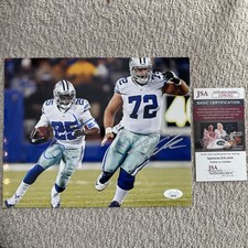 Travis Frederick Lance Dunbar Signed 8x10 Photo Autograph JSA COA Dallas Cowboys
