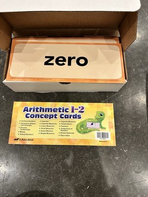 Abeka Arithmetic 1-2 Concept Cards/ Curriculum Lesson Plans/ Test & Speed Drills
