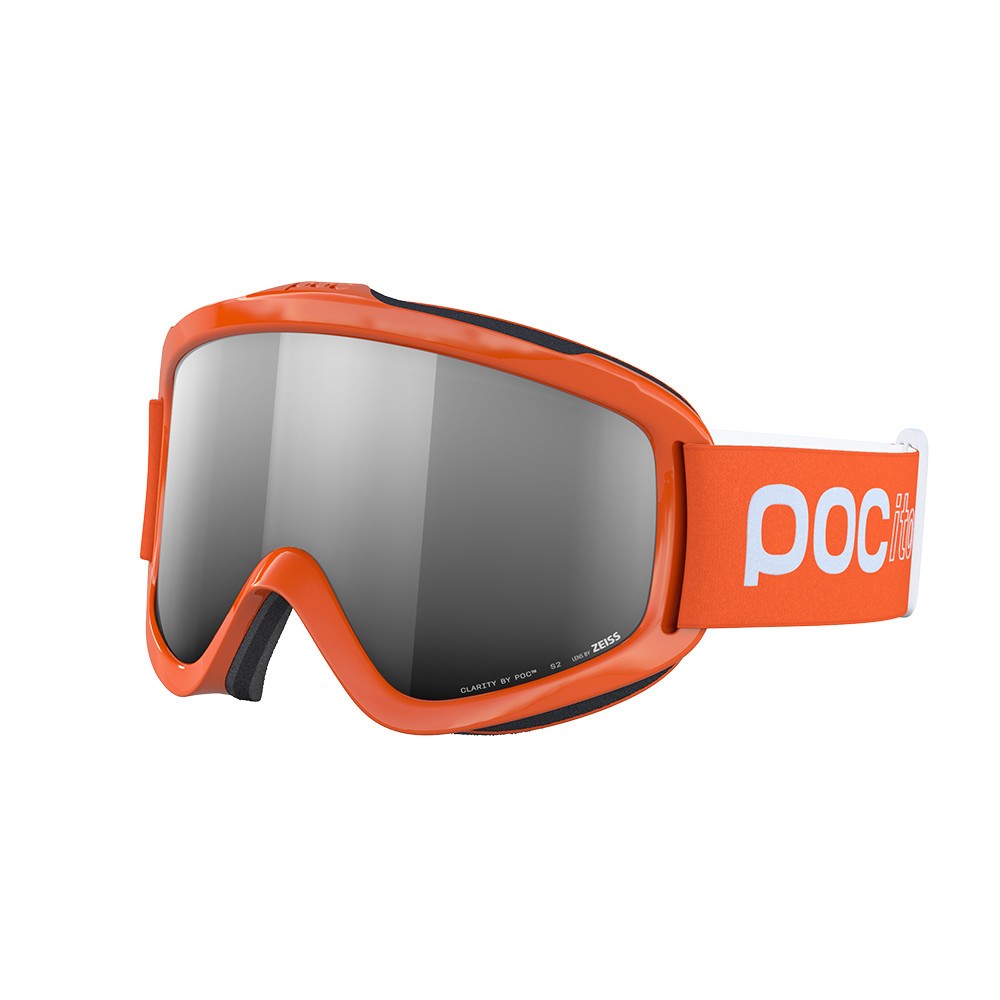 Masque de ski POCito Iris fluorescent orange avec double écran de protection