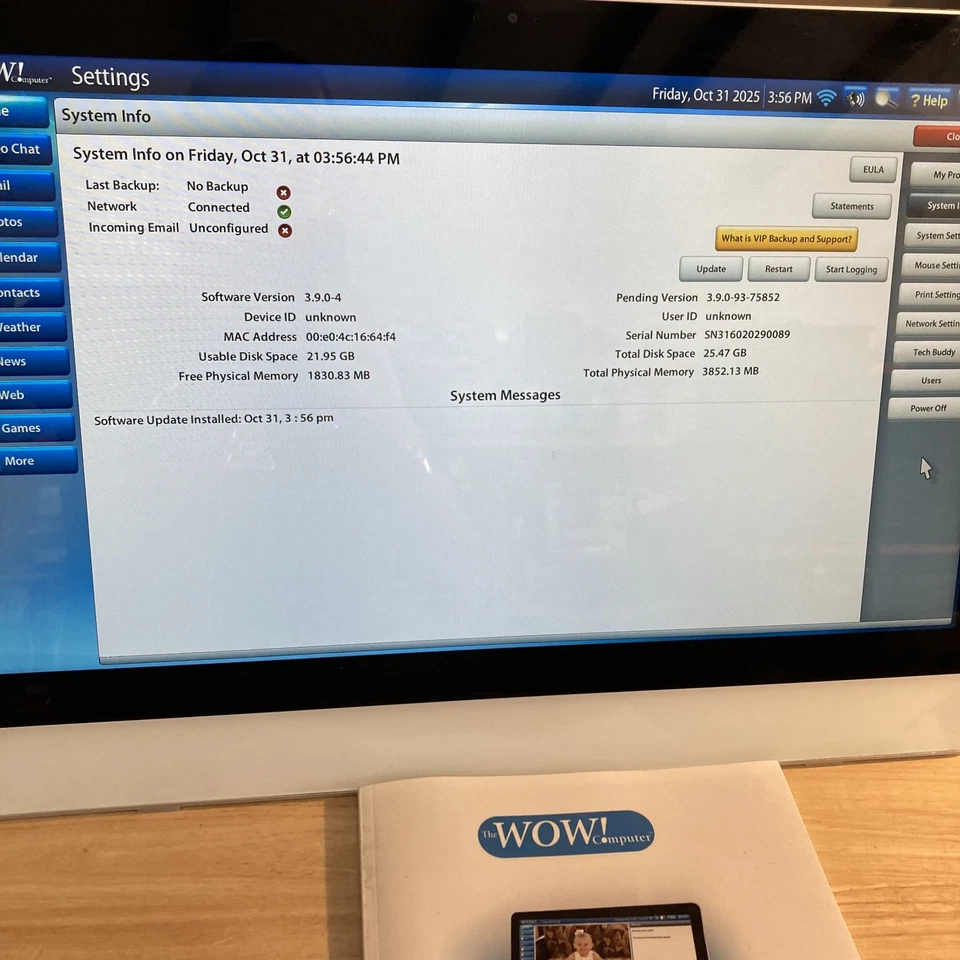 The Wow! Computer 22" Easy to Use Beginners With Manual And Mouse - Image 2 of 4