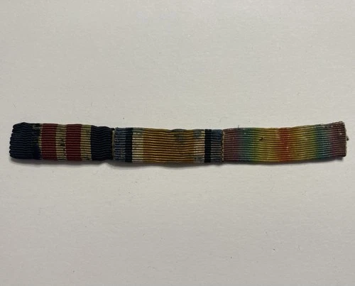 ORIGINAL WW1 CANADA CEF MM MILITARY MEDAL RIBBON BAR SEW ON BWM VM