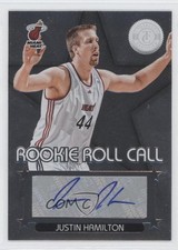 2012-13 Totally Certified Rookie Roll Call Silver Justin Hamilton #91 Auto 9zt