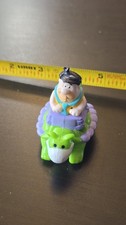 Hanna-Barbera Fred Flintstone 1993 Vintage Flintstones Toy Figurine with Wheels