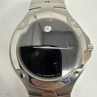 Movado Analog Sports Edition Museum Dial Stainless Men Watch 84G1 1892 42mm