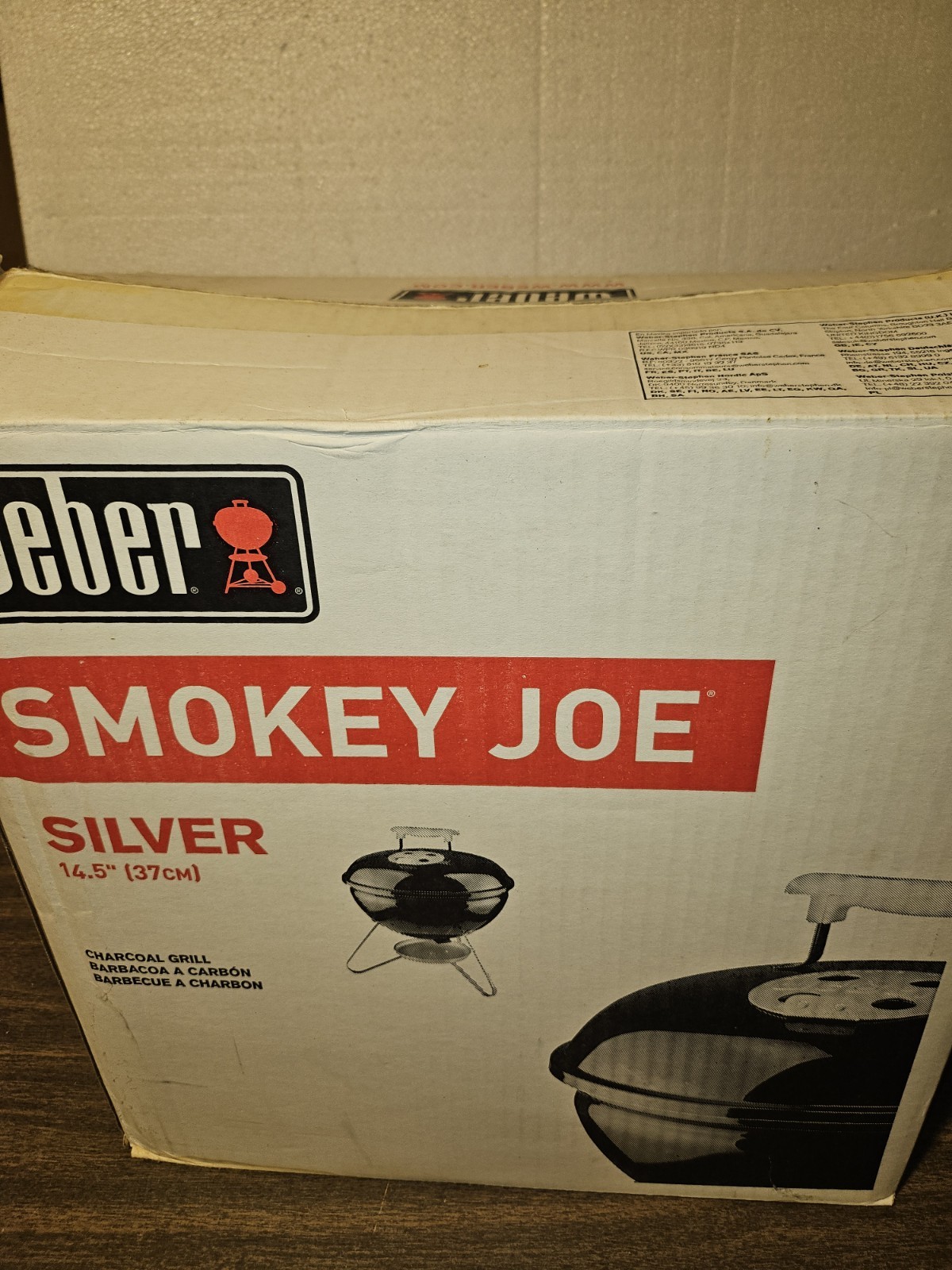 Weber 14.5 inch Smokey Joe Silver Portable Charcoal Grill Ou