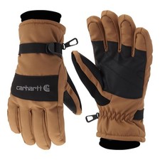 Carhartt Men's Waterproof Insulated Knit Cuff Glove, XX-Large, Brown/Black