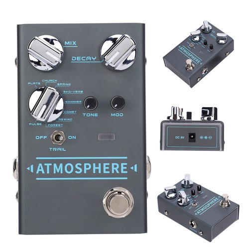 Reverb Effect Pedal Guitar 9 Digital Ambiance Bypass Musical Instrument Acc R4 - Picture 11 of 12