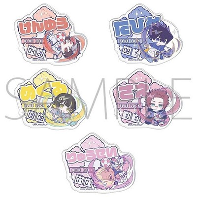 Badge Bins All 5 Types Set ''Blue Lock 2nd Period Name Badge Collection Pastel