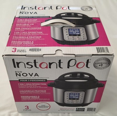 Instant Pot Duo Nova Mini 3 Qt 7-in-1 Pressure Cooker NEW Open Box