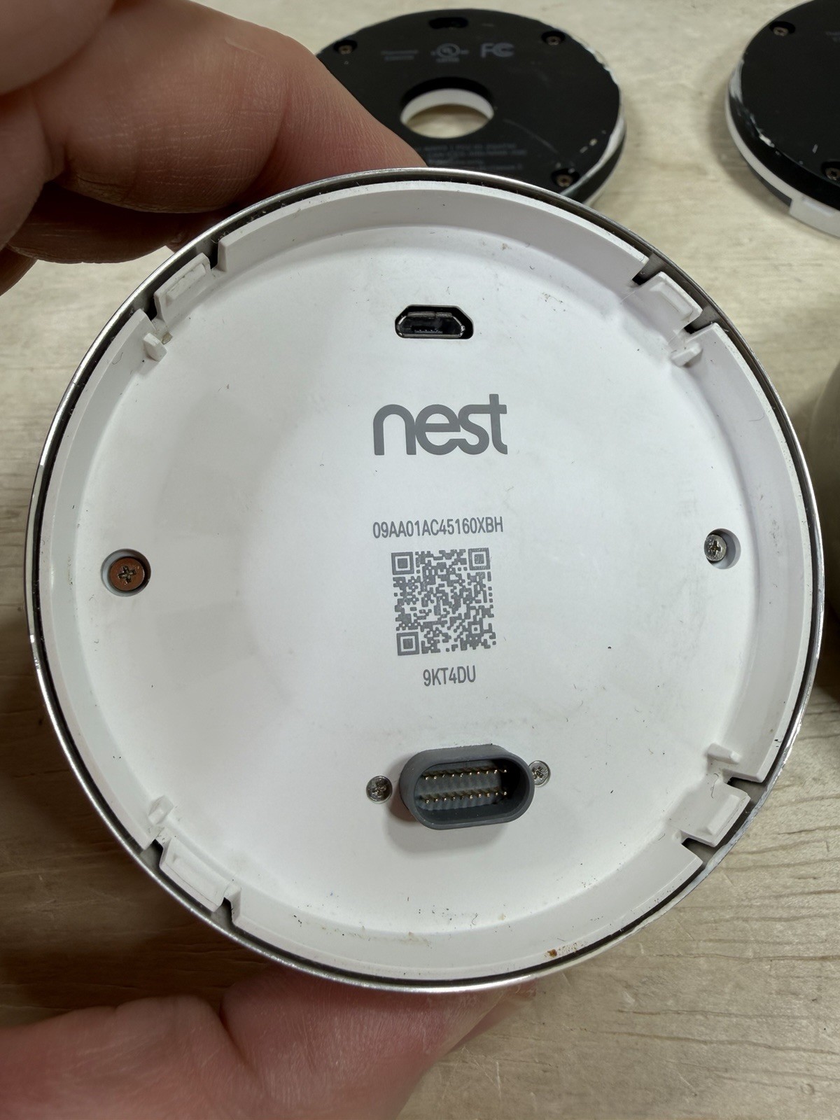 Nest Programmable 3rd Gen Thermostats LOT OF 2 A0013 Stainless Steel w/ Backs