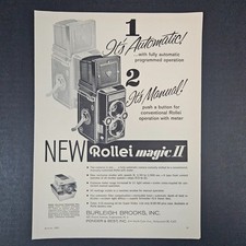 1962 Burleigh Brooks Rollei Magic II Film Camera Vintage Print Ad Hollywood CA