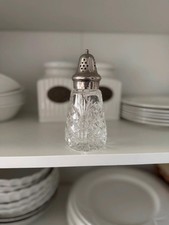 cut crystal glass sugar sifter / shaker.