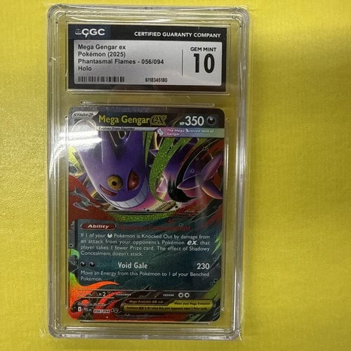 Mega Gengar ex 056/094 Me02: Phantasmal Flames Holo CGC 10