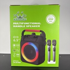 Wireless Karaoke multifunctional Handle Speaker RGB Model K256 New Open Box