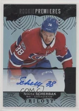 2017 Upper Deck Trilogy Black Foil 24/58 Nikita Scherbak #91 Rookie Auto RC mq4