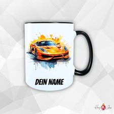 Personalisierte Keramik Tasse mit Namen – Auto Motiv | Geschenkidee_0090T