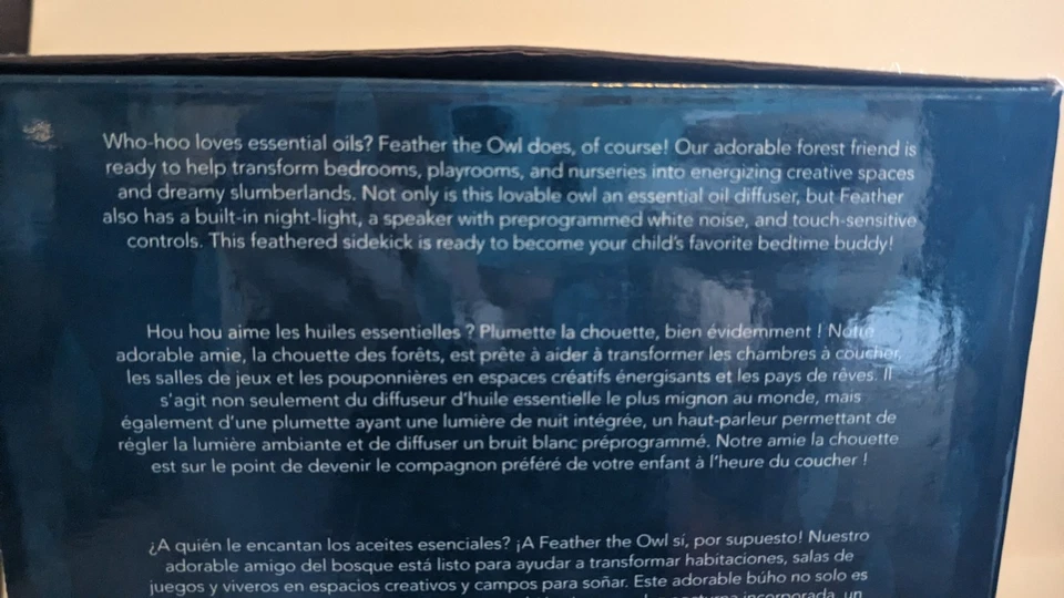 NEW Young Living FEATHER the OWL DIFFUSER KidScents Nightlight White Noise Sound - Image 4 of 4