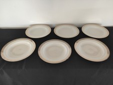 6 x Suppenteller Teller - Mitterteich Bavaria Porzellan - Goldrand- neuwertig