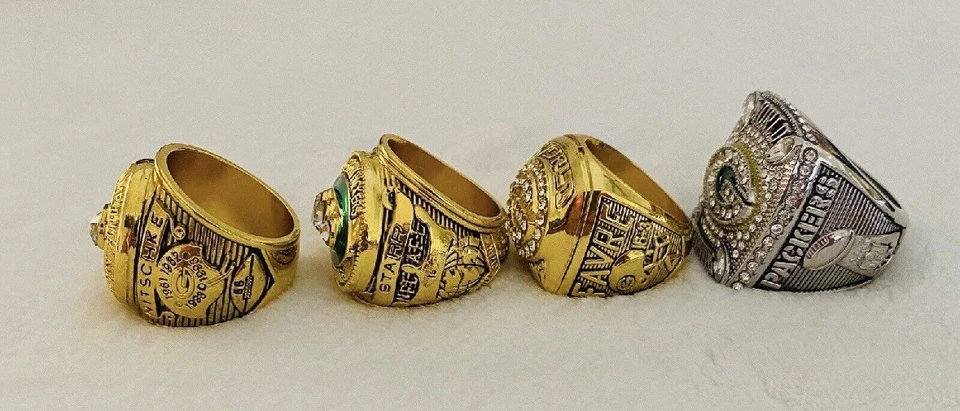 4 PCS Green Bay Packers Super Bowl Ring Complete SET, US SHIP - Image 3 of 3