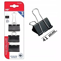 8435250977963 Metalowy Klips DO Papieru, Klip Biurowy 41 Mm. 3 Szt. MP PA382 MP