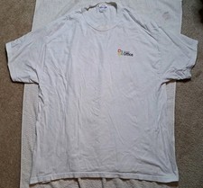 Vintage Microsoft Office Promo Tech T-Shirt Men’s Size XL White Y2K Computers