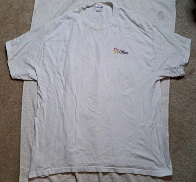 Vintage Microsoft Office Promo Tech T-Shirt Men s Size XL White Y2K Computers