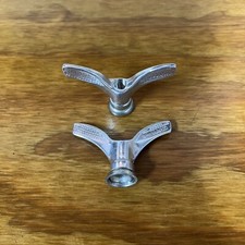 2 NOS SHIMANO BICYCLE 3/8" X 26 THREAD WING AXLE NUTS SCHWINN WHEEL RIM HUB