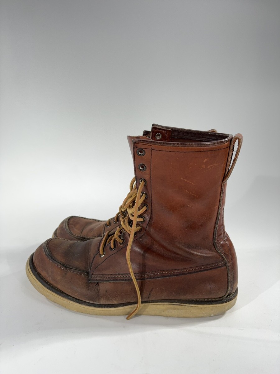 VINTAGE RED WING IRISH SETTER BOOTS BROWN LEATHER SZ. 10.5 B 