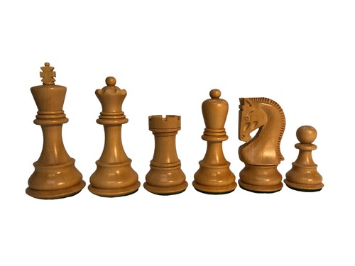 Zagreb - Anjan Wood Chess Pieces - 4 Queen, 3X Weight Tournament Size - Picture 3 of 4