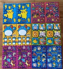 Pokemon Stickers Mixed Lot 1999 Vintage 12 Sticker Sheets Pikachu