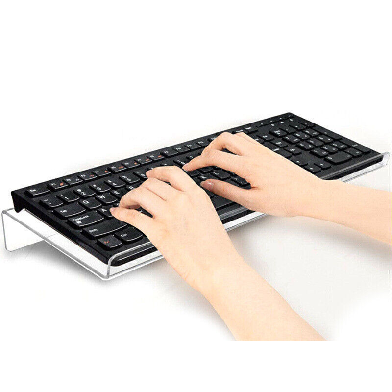 Transparent Tilted Keyboard Stand for PC Home Office Workspace