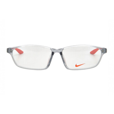 Nike NIKE 7130AF 035 Light Grey/Red 57mm Eyeglasses New 