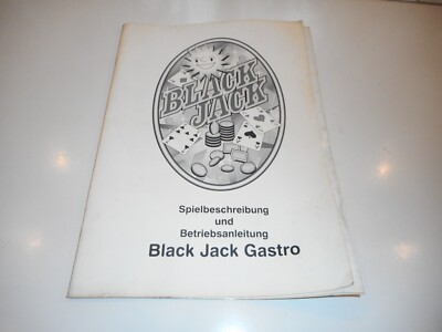 Anleitung für ADP Gauselmann Merkur Geldspieler Black Jack Gastro