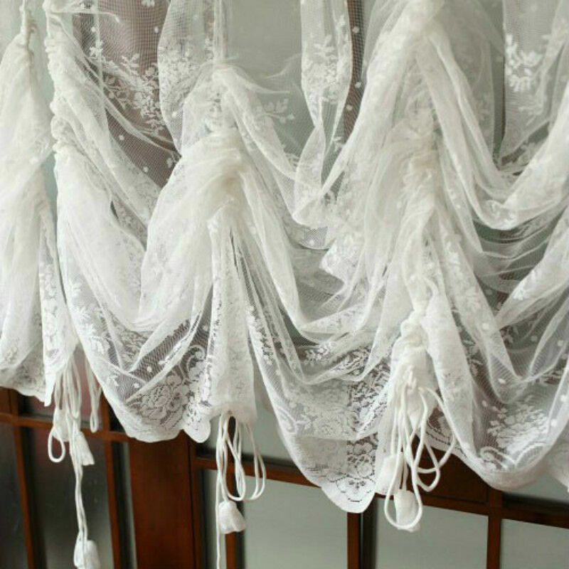 Grace Shabby Chic Floral Lace Balloon Shade Window Curtains