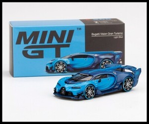 Mini Gt 266 1 64 Bugatti Vision Gran Turismo Light Blue Lhd New Diecast Car Ebay