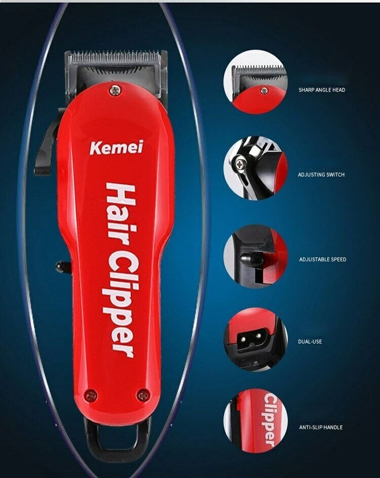 Kit de recortadora de pelo profesional máquina de corte de pelo peluquero Kemei 706Z Foto 4 de 4